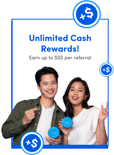 Rewards from Zenyum Referrals include cash and the entire catalogue of Zenyum Consumer Products.