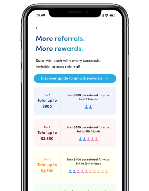 Unique referral links generated on the Zenyum app that can be shared across all messaging platforms.