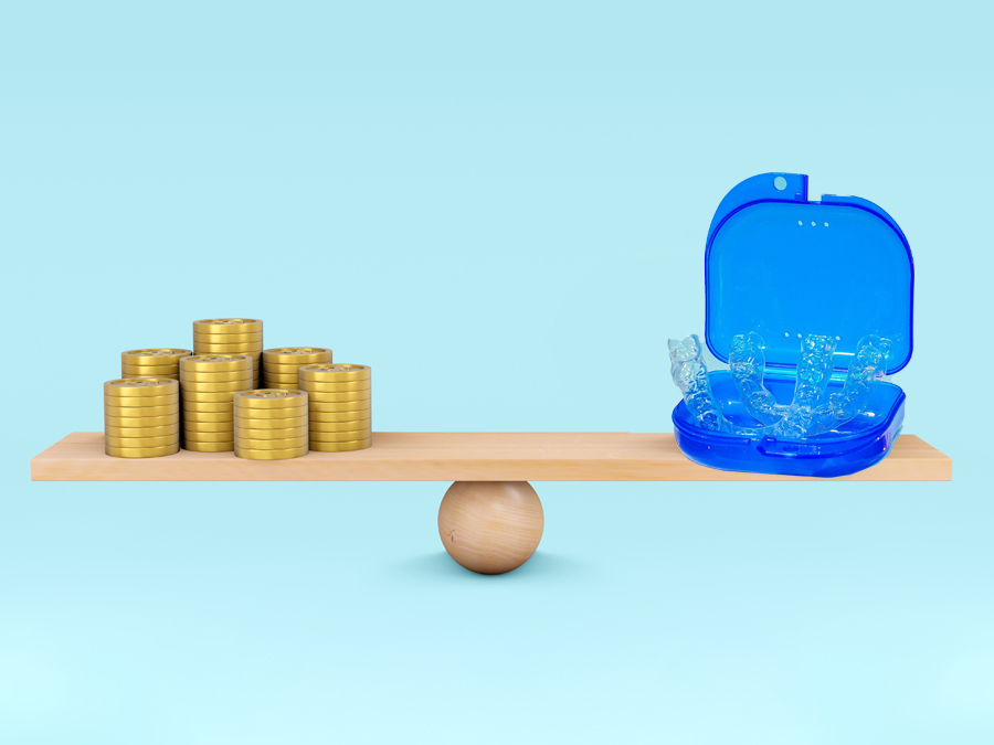 zenyum invisible braces weighed against coins